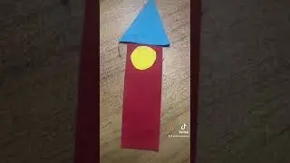 Simple  shape rocket 🚀 craft for kids#easy to make