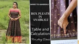 How to make Box Pleats | in Anarkali | Skirt| any dress| TABLE AND CALCULATION/ Different and Easy