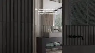 Decorative Slat Wood Panels | Wood slat wall tiles #royalestones #walltiles #tileshowroom #homedecor