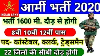 Indian Army Vacancy 10th Pass 2020 | Indian Army Bharti 2020, Indian Army Recruitment 2020 | 10th