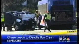 Chase leads to deadly crash into bus - 6 pm News