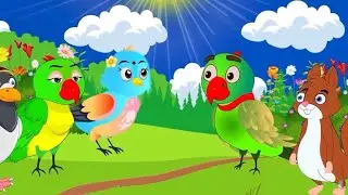 Parrot hindi cartoon video! parrot moral story in Hindi !main tota hare rang ka story 