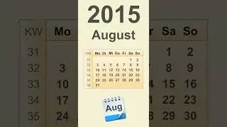Kalender August 2015