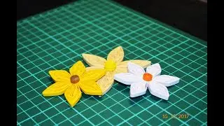 Квиллинг мастер класс - простой цветок часть 2. Quilling flower #2