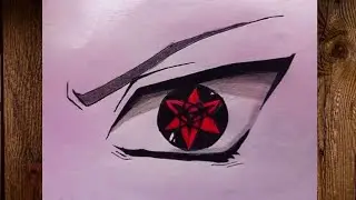 How To Draw Sasuke's Eternal Mangekyou Sharingan - Step By Step Tutorial 