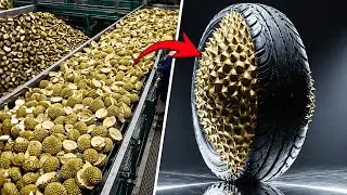 Inside a High-Tech Durian Shell Recycling Factory&ndash;From Durian Shells to Car Tires | The Full Process