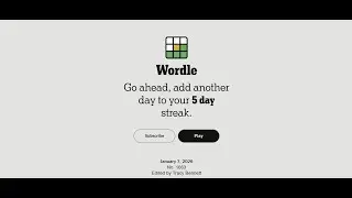 January 7, 2026 - Wordle, Connections, Strands, and Pips (The New York Times Puzzles)