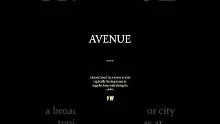 Avenue #How to pronounce and meaning of the word #learnenglish #vocab #vocabulary #english learn