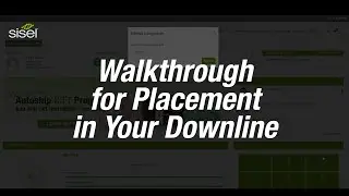 Sisel Walkthrough for Placement in Your Downline