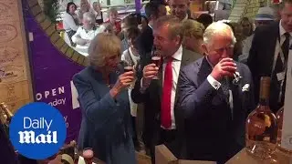 Charles and Camilla sample traditional wine during Cork market tour