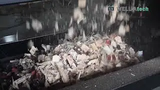 Test our double shaft shredder machine used in the wood pallet crushing.