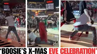 Boosie WILDIN' OUT Courtside At Atlanta Hawks Game On Christmas Eve🎄🎅🏿