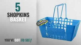 Top 10 Shopkins Basket [2018]: Shopkins Life Sized ( 12 Inch ) Blue Shopping Storage Basket