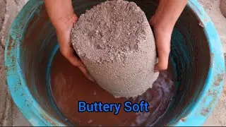 New Video Gritty Reused Pure Cement Huge Giant Buckets Crumbling in Water 💦💦