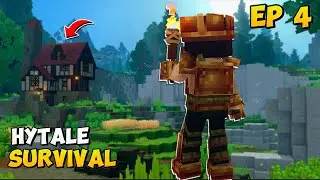 Achei o BOSS da noite de Eclipse + BUILD HYTALE! Episodio 4, mundo ETERNO l Serie Survival #hytale