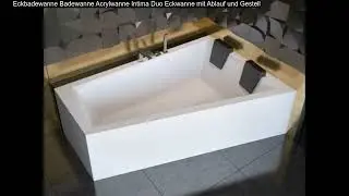Eckbadewanne Badewanne Acrylwanne Intima Duo Eckwanne mit Ablauf und Gestell