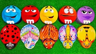 8 Minutes Satisfying with Fresh Unboxing Colorful M&M'S & Chocolate Munz Candy From Bright Tins ASMR