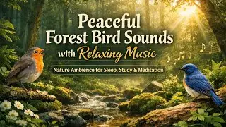 Nature Therapy 🌲 Forest Birds Singing with Relaxing Music | 4K Nature Soundscape