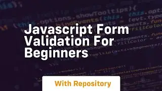 javascript form validation for beginners