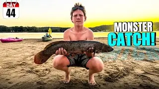 Monster Fish Caught by 7 Kids + Mom  | Mississippi River Adventure &ndash; Day 44
