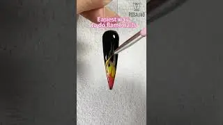 Nail Hack: Easiest way to do flame nail design🔥🥵#rosalind #nailart #naildesign #nailtutorial #shorts