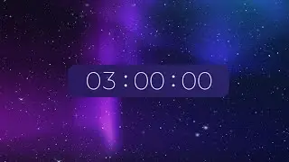 3 minute timer - SPACE aurora stars theme - Dramatic music