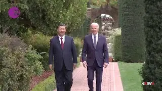 Chinese president Xi and Biden Take Walk around Filoli Estate