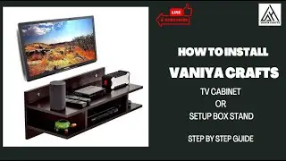 How to install VANIYA CRAFTS Wall Mount Tv Cabinet Or Setup Box Stand || Step By Step Installation