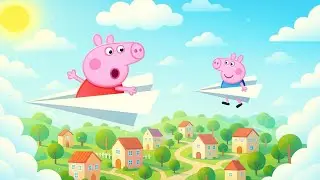 Peppa and George's Paper Airplane Adventure | Funny Peppa Pig Animation