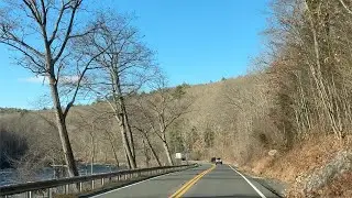 Stunning Winter Drive on MA Rte 2 West in 4K