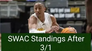 SWAC Standings Men's and Women's Standings After 3/1 #hbcubasketball #swacbasketball