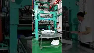 EPS shape moulding machine is working.
