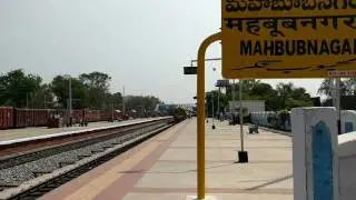 Inaugural Run of MAHBUBNAGAR-DEVARKADRA-JAKLAIR new DEMU Train Departing Mahbubnagar