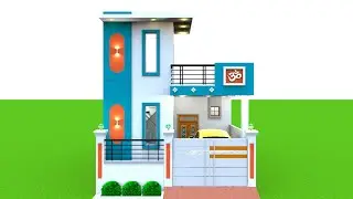 🏡❣️18 x 35 house plans ! 2 bhk house plan ! 18*35 house plan 3d ! 630 sq ft home design