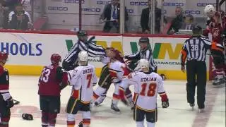Gotta See It: Domi lays out Garnet Hathaway at centre ice, ends up with bloody eye