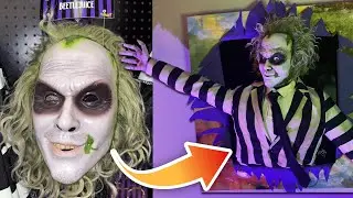 From Halloween Mask To Spooky Beetlejuice Decoration 🪲🧃