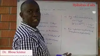 Hydrolysis of salts By Dr  Bbosa Science