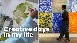 Art museum, studio visits, starting a print club + new painting | Artist vlog