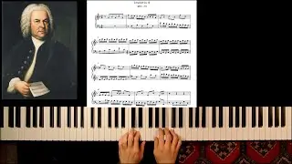 J. S. Bach -  Invention No. 8 in F Major BWV 779 - Lesson / Tutorial