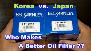 BeckArnley Oil Filter 041-0812 Cut Open Oil Filter Comparison