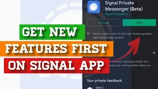 SIGNAL APP //  How To Become A Beta Tester For Signal App