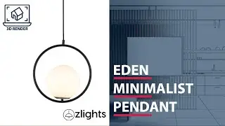 Eden Minimalist Pendant | Bespoke Lighting Design | 3D Visualisation | Australia