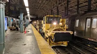 NYC Subway: Snow Thrower Transfer on the A and F Lines through Coney Island