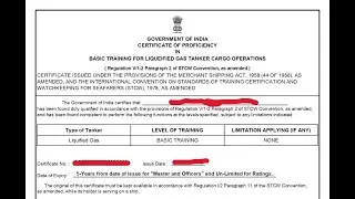 how to get basic dc for oil/chemical & gas tanker ship?  complete procedure #dg shipping# #mmd#
