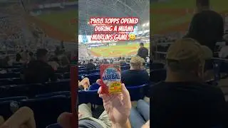 1988 Topps baseball cards vintage / old wax pack opening rip. Done during a Marlins vs. Padres game!
