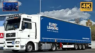 MAN TGA 480 | Frankfurt - Rotterdam | ETS2 Gameplay 4K + wheel cam