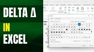 Delta Zeichen in Excel einf&uuml;gen und richtig verwenden (&Delta; Symbol Tutorial)