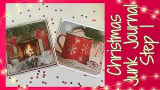 EASY Christmas Junk Journal, Mini Album - Step 1 - Christmas in July Ep4 - Craft with me