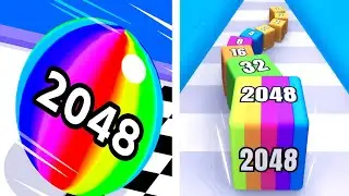 Ball Run 2048 Vs Jelly Tube Run 🎃🍓🍅 Max All Level Android iOS Gameplay