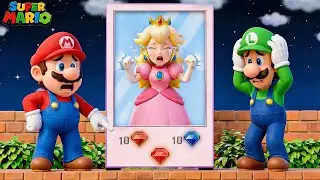 Peach Is Trapped in a Magic Mirror… Mario & Luigi Set Out to Find Diamonds to Save the Princess 😨💎🍄